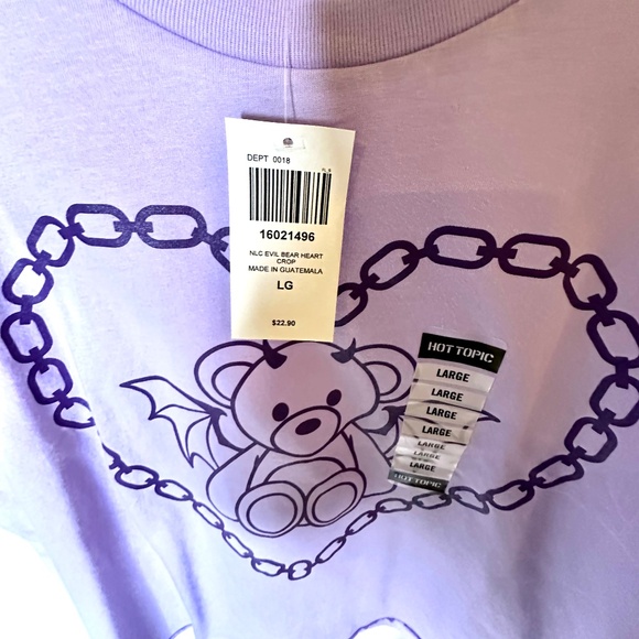 Evil Bear Women's Crop Top Large - Picture 4 of 4